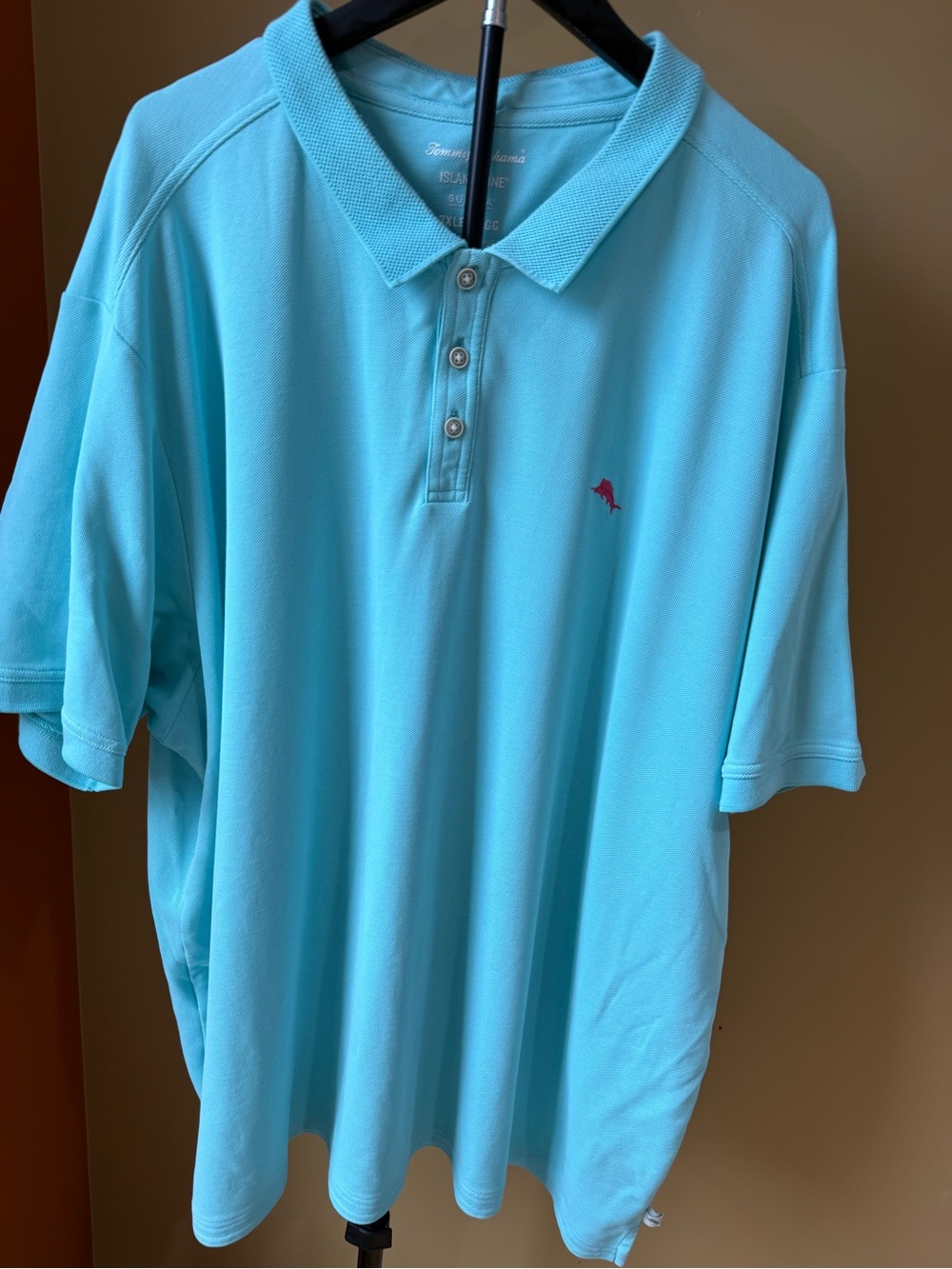 Tommy Bahama Aqua Blue Short-Sleeve Polo